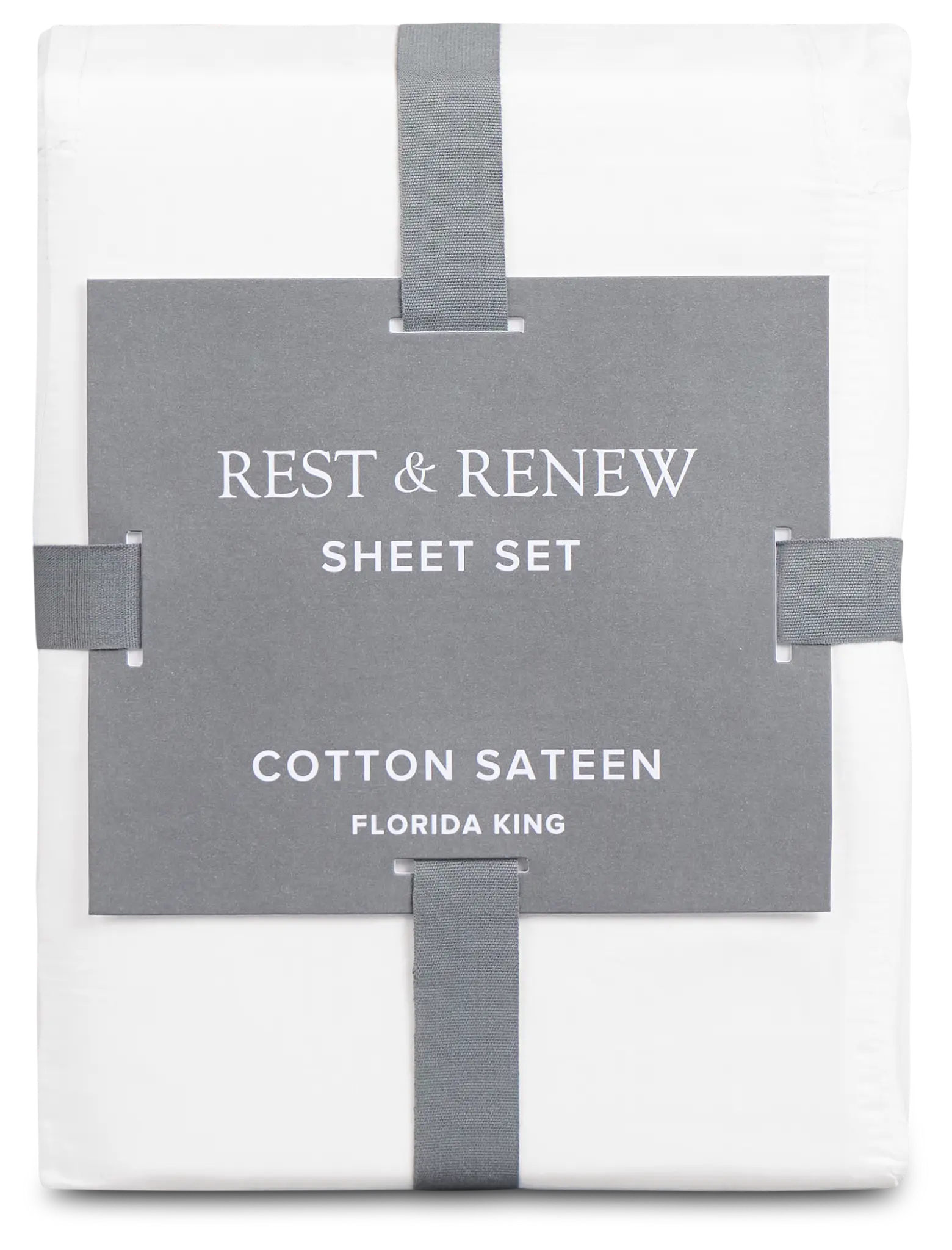 Rest & Renew Cotton Sateen White 300 Thread Sheet Set Rest & Renew Cotton Sateen White 300 Thread Sheet Set