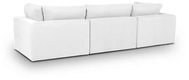 Grant White Fabric 3 Piece Modular Sofa