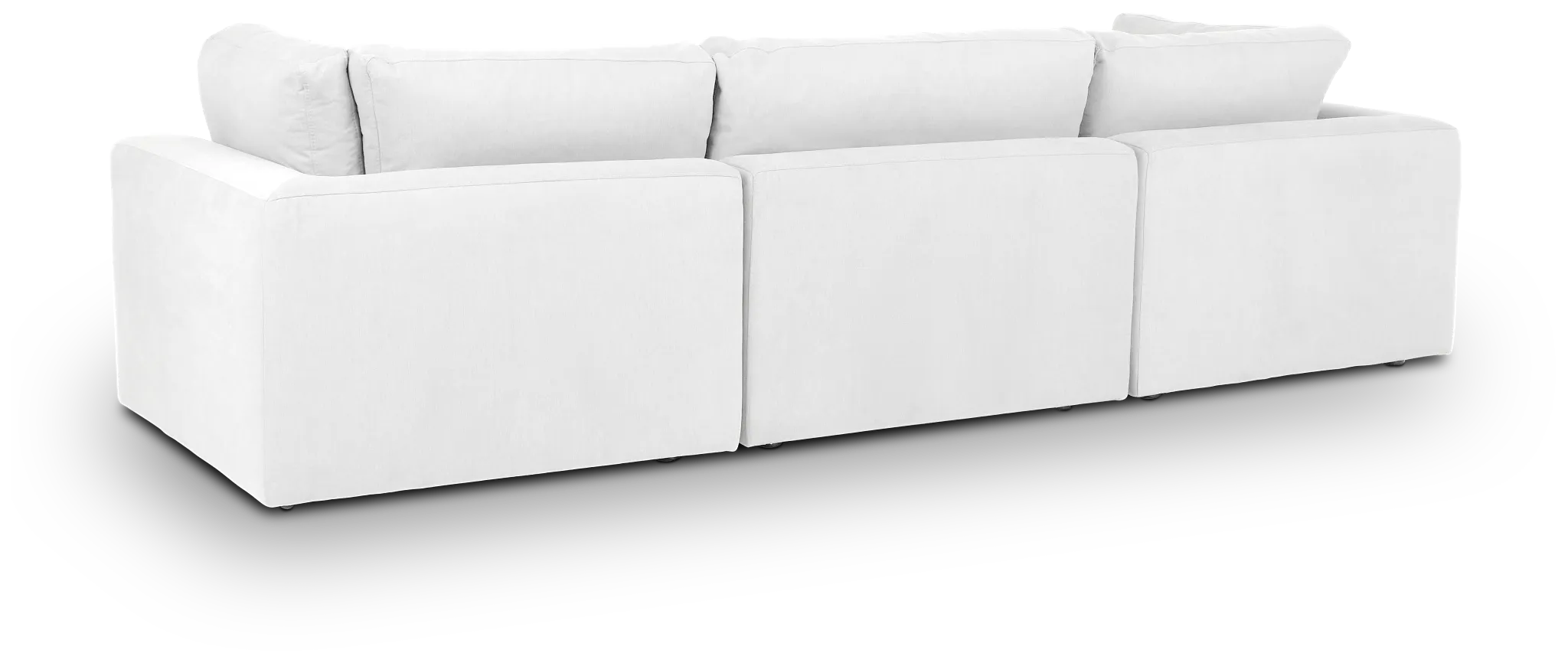 Grant White Fabric 3-piece Modular Sofa