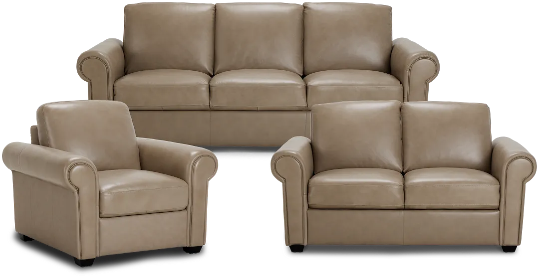 Lincoln Taupe Lthr/vinyl Living Room