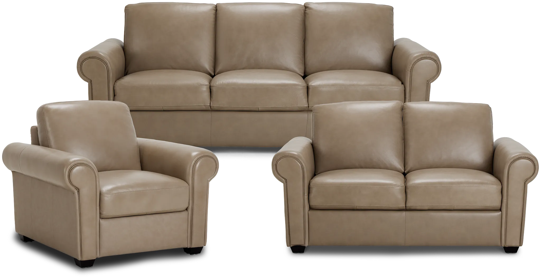 Lincoln Taupe Lthr/vinyl Living Room