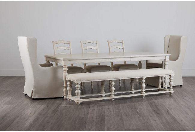 Savannah Ivory Rectangular Table And Mixed Chairs