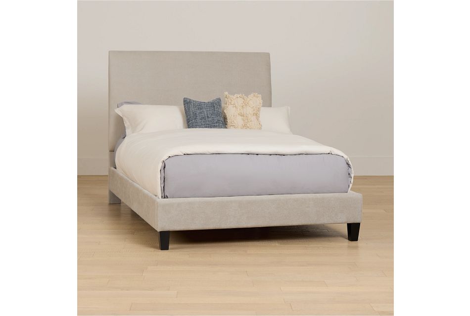 Lucy Light Gray Uph Platform Bed