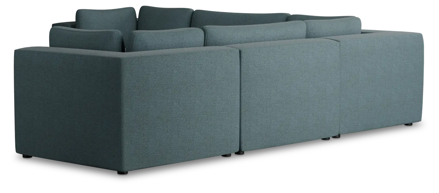 Destin Sutton Blue Fabric 5-piece Modular Sectional Destin Sutton Blue Fabric 5-piece Modular Sectional