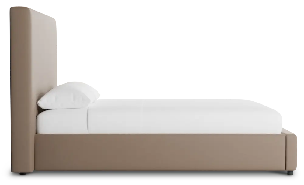 Grayton Joya Beige 54" Upholstered Platform Bed Grayton Joya Beige 54" Upholstered Platform Bed