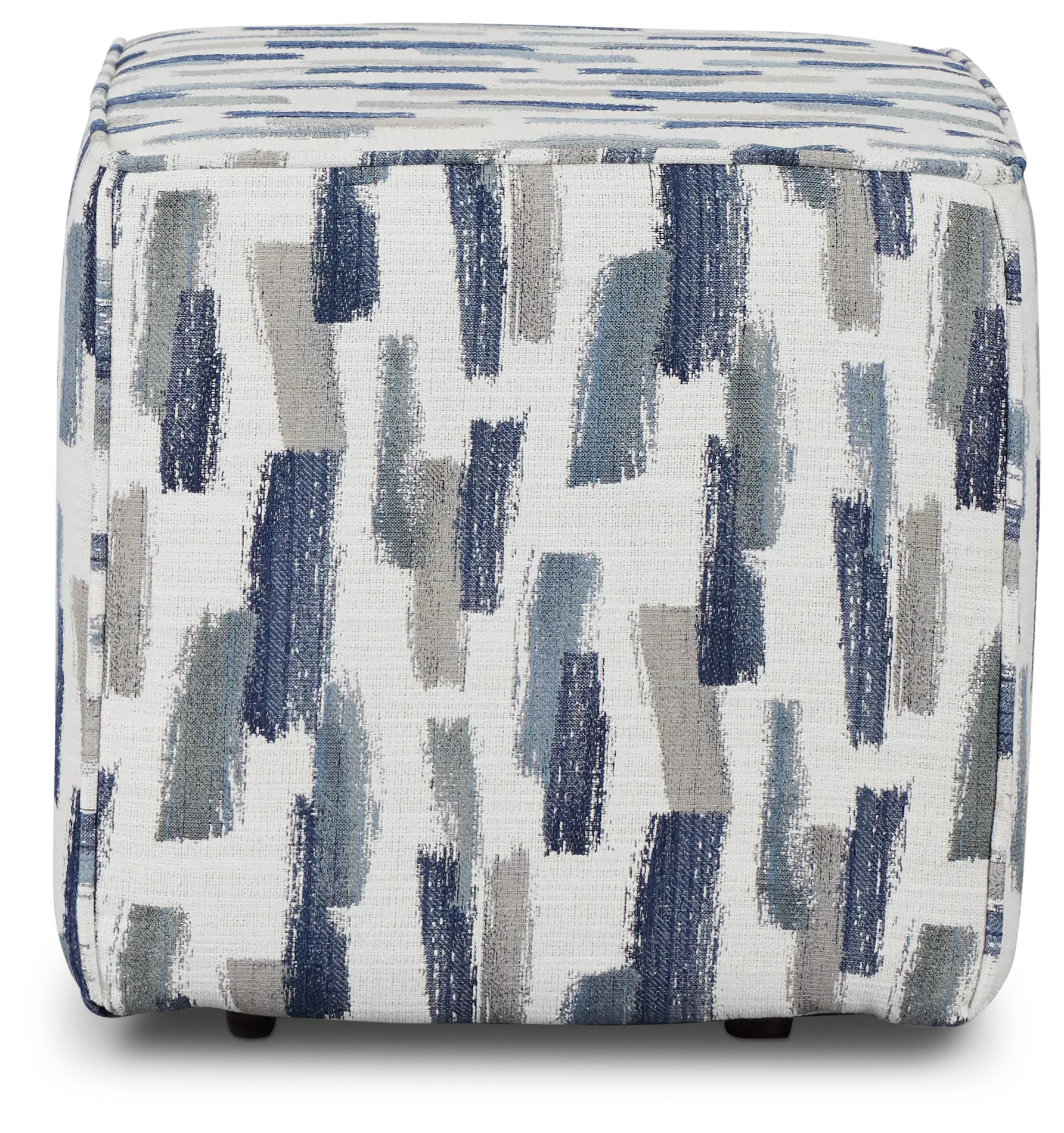 Staccato Navy Fabric Accent Pouf Staccato Navy Fabric Accent Pouf