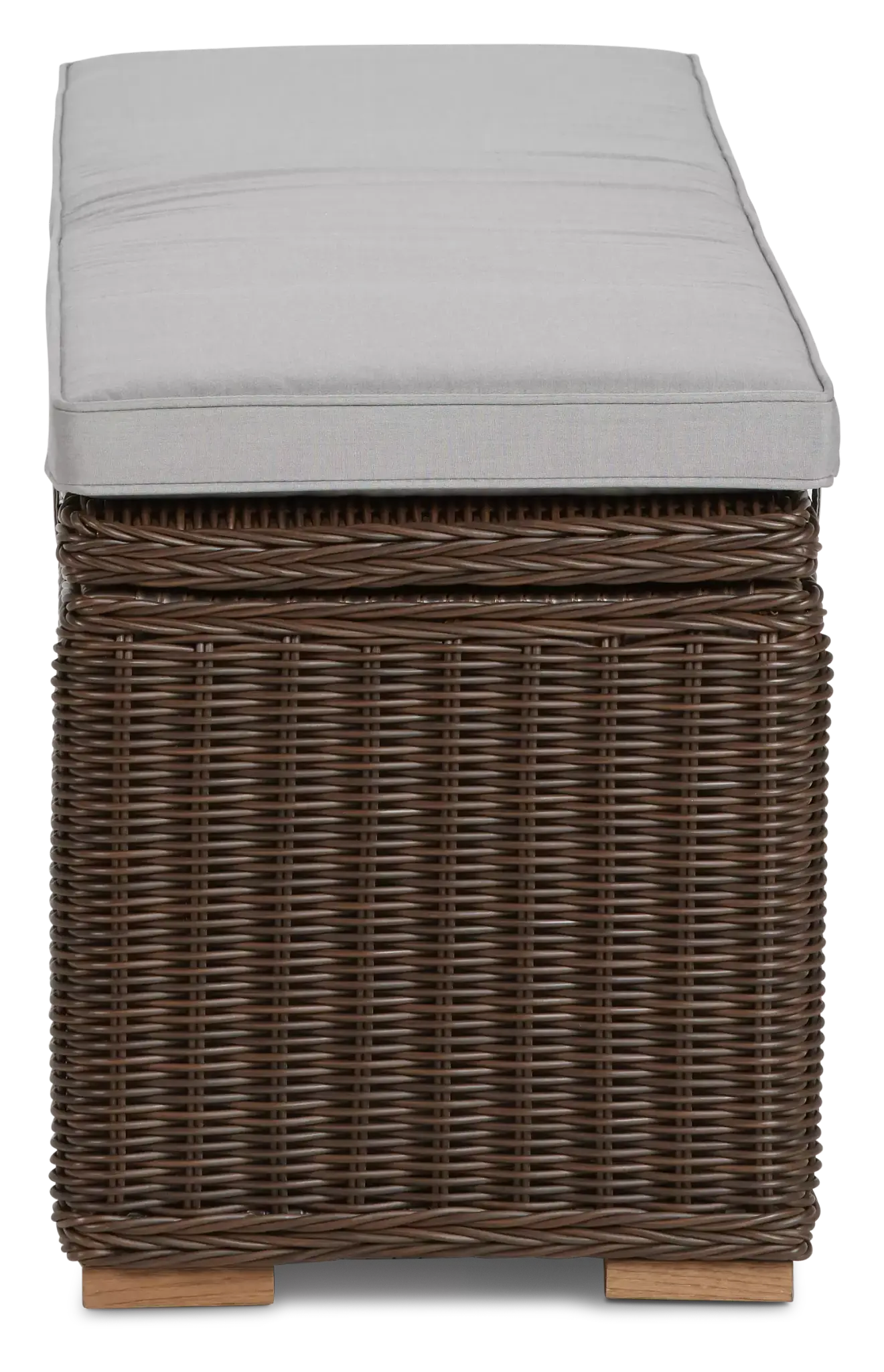 Canyon Dark Brown Gray Woven Dining Bench Canyon Dark Brown Gray Woven Dining Bench