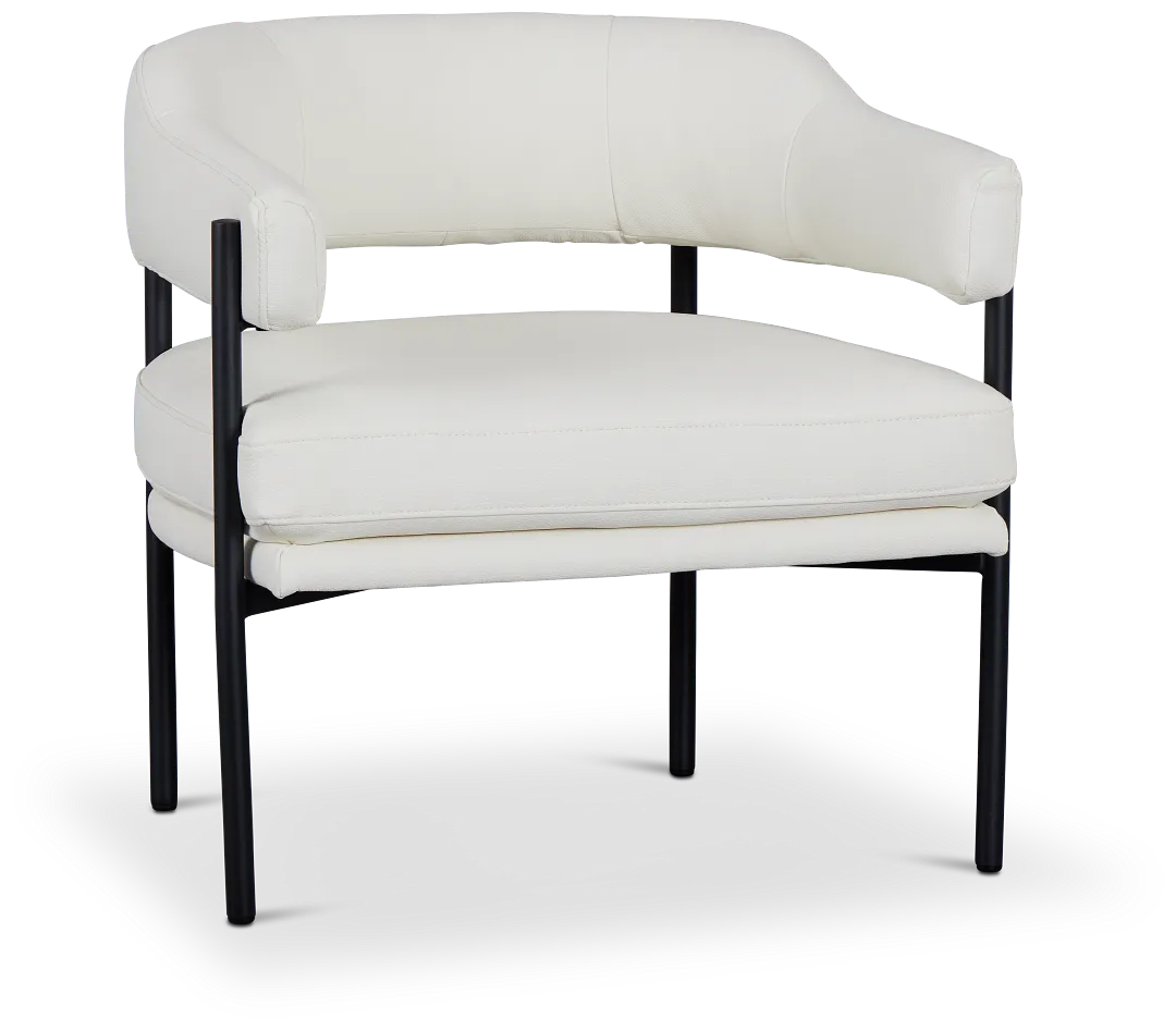 Sebby White Micro Accent Chair