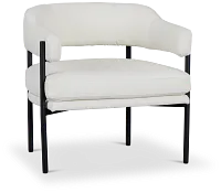 Sebby White Micro Accent Chair