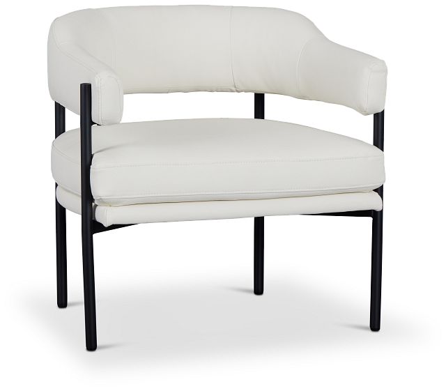 Sebby White Micro Accent Chair