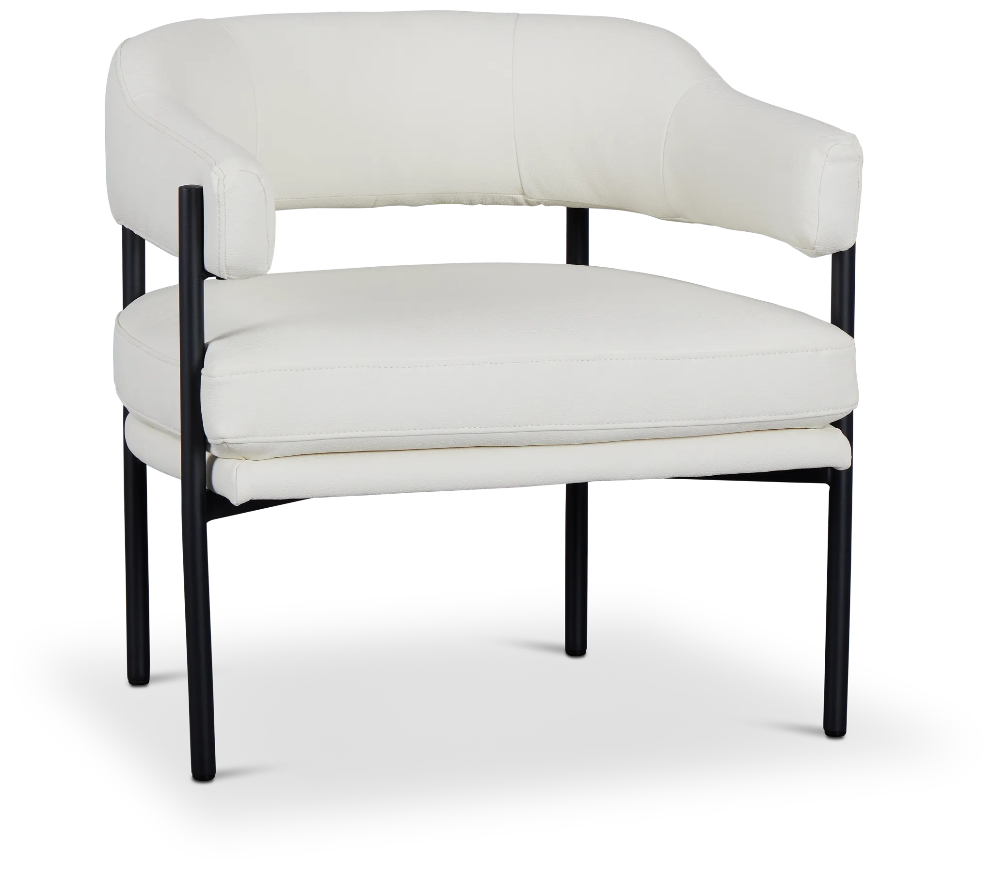 Sebby White Micro Accent Chair