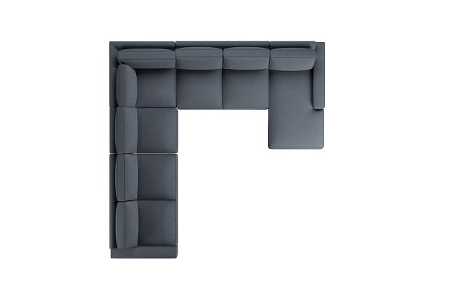Edgewater Victory Dark Blue Large Right Chaise Sectional