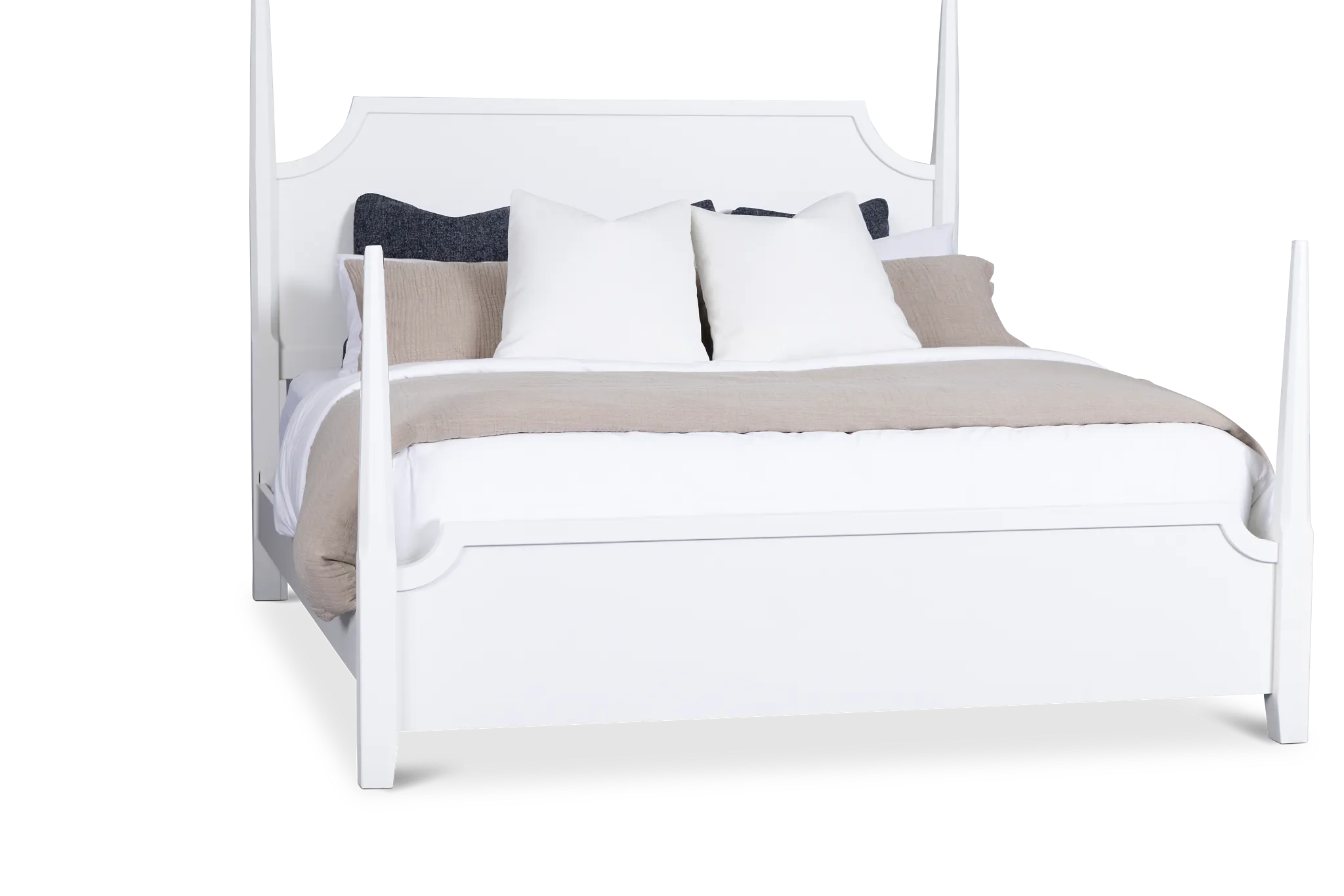 Carolina White Poster Bed