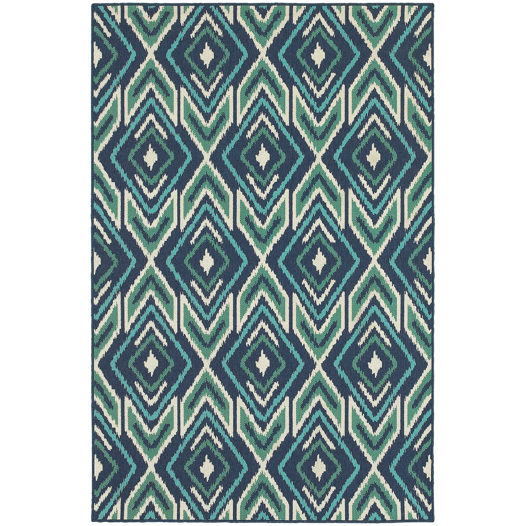 Megan Dark Blue Indoor/outdoor 8x10 Area Rug