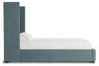 Captiva Sutton Blue 60" Upholstered Shelter Bed