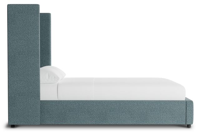 Captiva Sutton Blue 60" Upholstered Shelter Bed