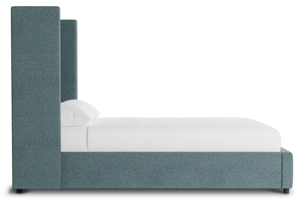 Captiva Sutton Blue 60" Upholstered Shelter Bed Captiva Sutton Blue 60" Upholstered Shelter Bed