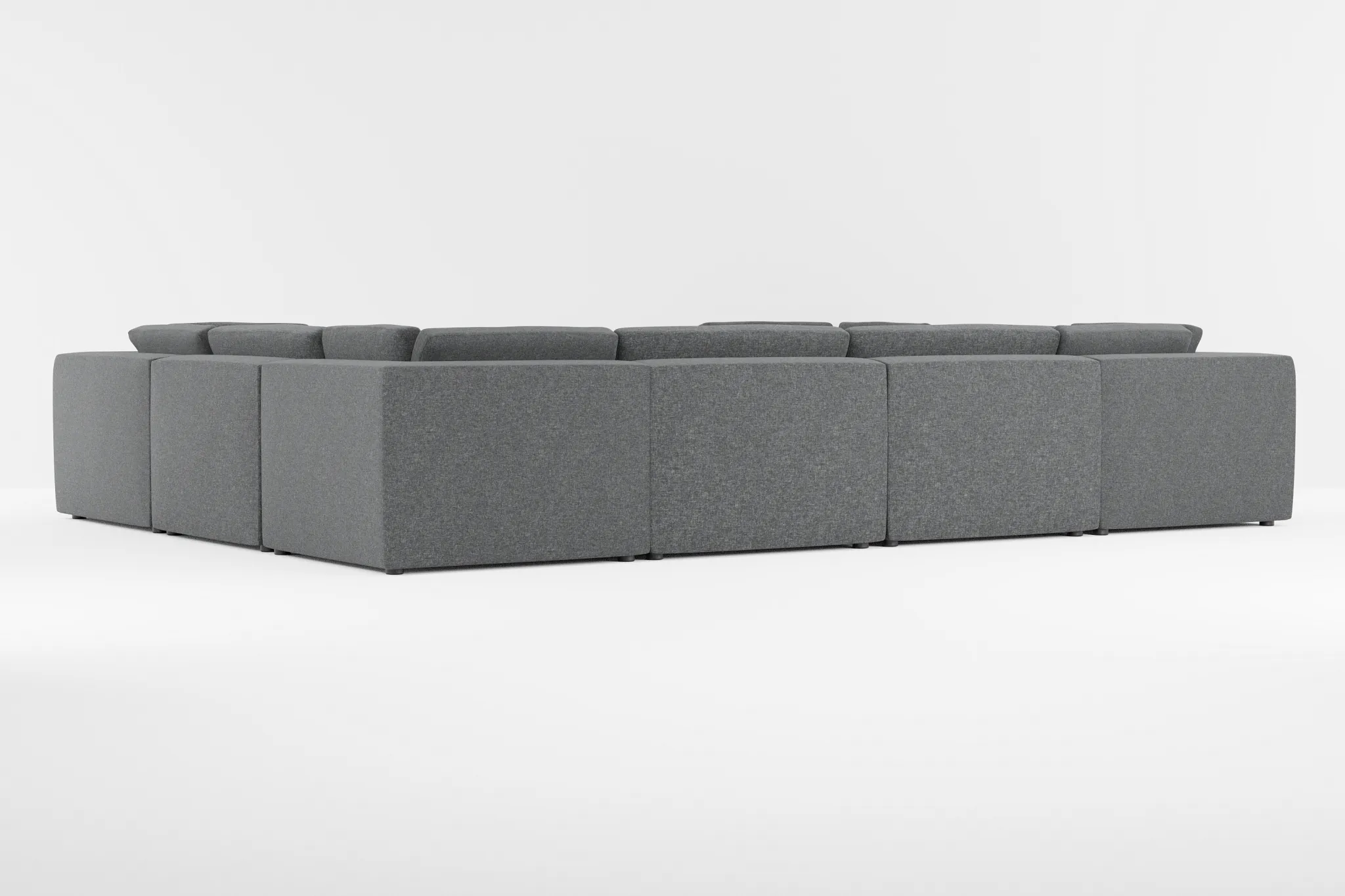 Destin Delray Dark Gray Fabric 8-piece Modular Sectional