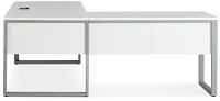 Clark White 47" Return Desk