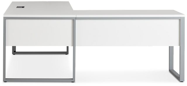 Clark White 47" Return Desk