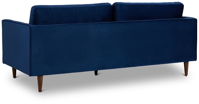 Luna Dark Blue Velvet Sofa (4)