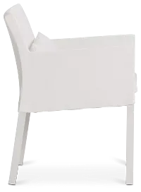 Lisbon White Cushioned Chair