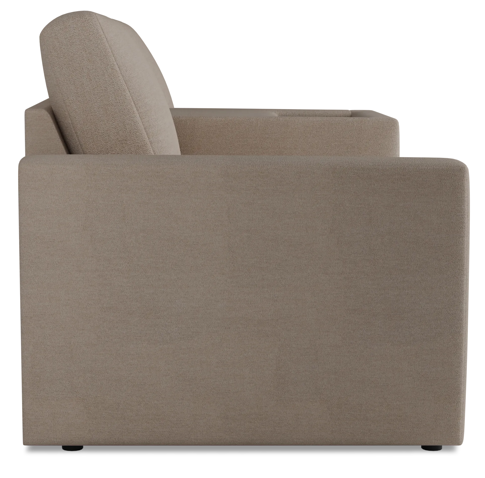 Citymod Beige Fabric 3-piece Modular Sofa With Media Console