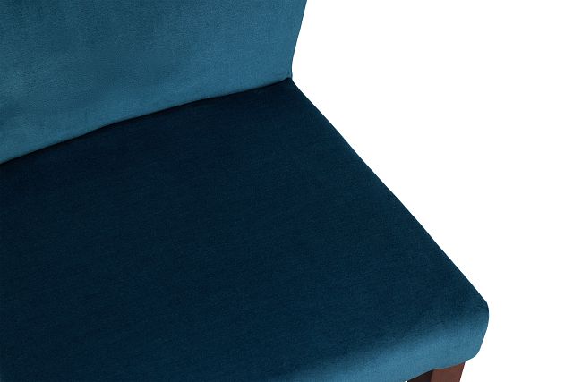 Bentley Dark Blue Velvet Upholstered Side Chair