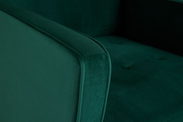 Luna Dark Green Velvet Chair