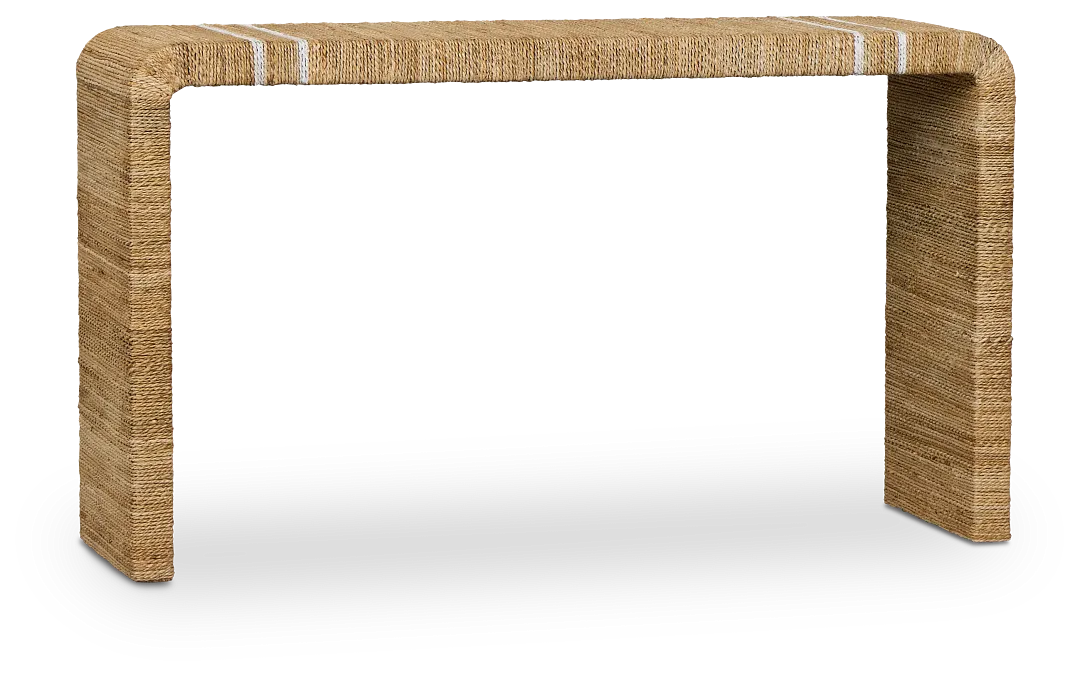 Nantucket Light Tone Woven Console Table
