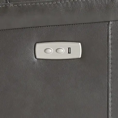 Owen Dark Gray Leather Power Swivel Glider Recliner Owen Dark Gray Leather Power Swivel Glider Recliner