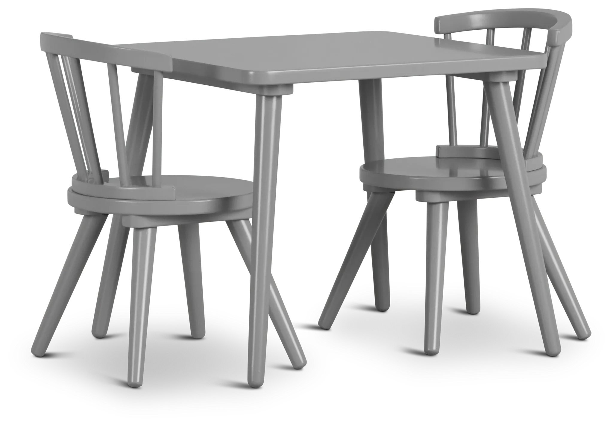 Windsor Gray Table & 2 Chairs