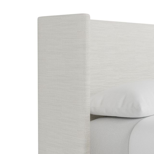 Captiva Maguire Ivory 48" Upholstered Shelter Bed