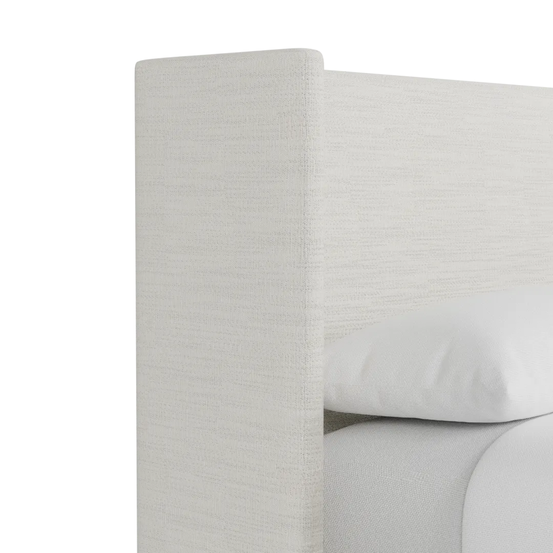 Captiva Maguire Ivory 48" Upholstered Shelter Bed