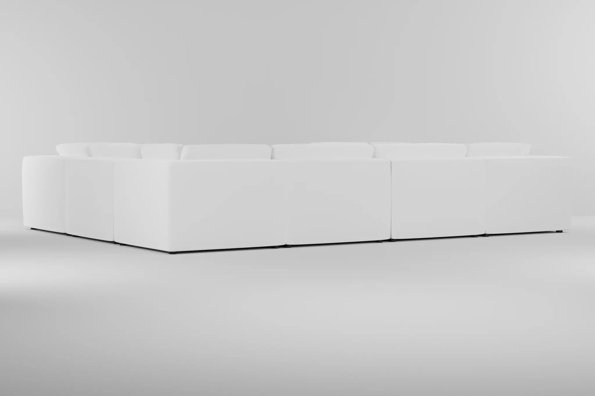 Destin Suave White Fabric 8-piece Modular Sectional Destin Suave White Fabric 8-piece Modular Sectional