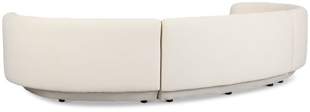 Presley White Fabric 3-piece Modular Sectional