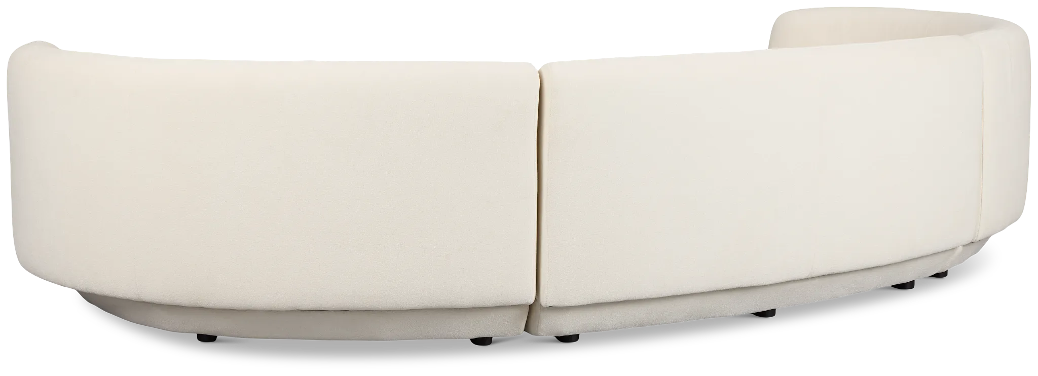 Presley White Fabric 3-piece Modular Sectional