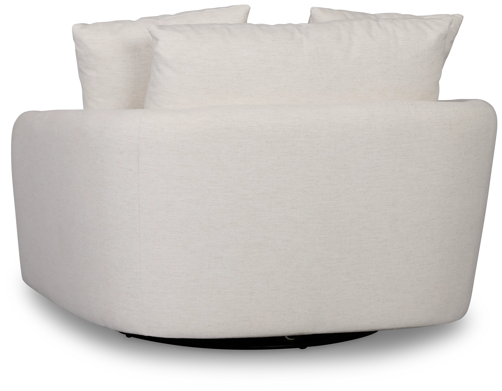 Serena White Fabric Swivel Chair