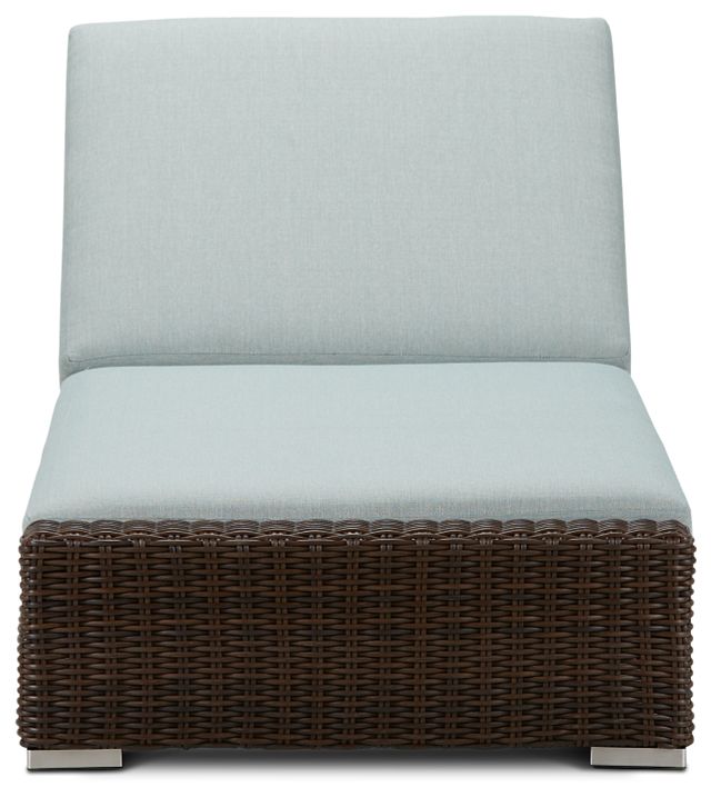 Southport Teal Woven Cushioned Chaise