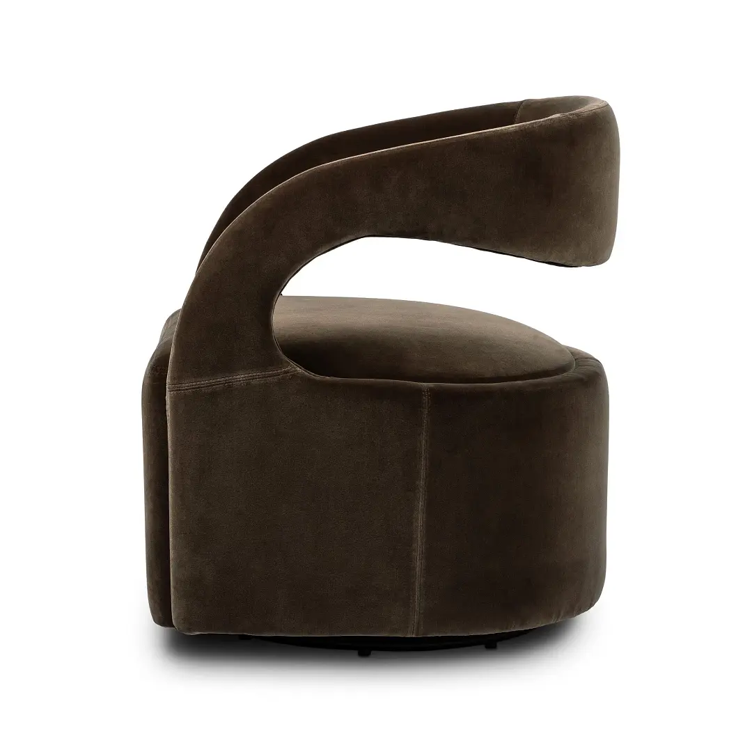 Four Hands Hawkins Brown Velvet Accent Chair Four Hands Hawkins Brown Velvet Accent Chair