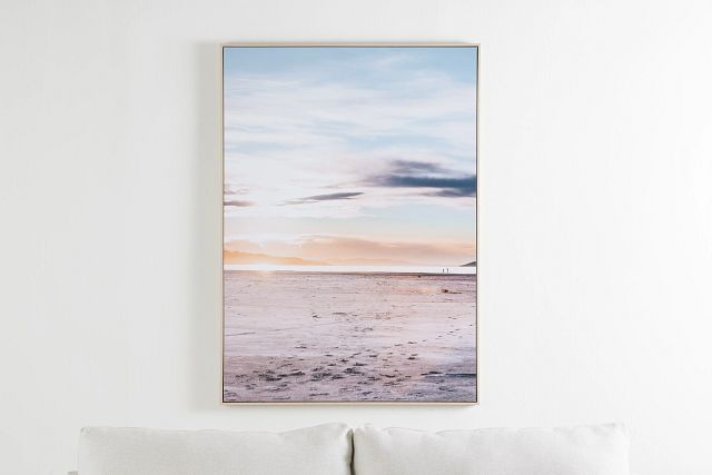 Bay Blue Canvas Framed Wall Art