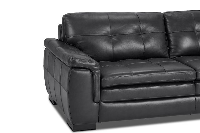 Braden Dark Gray Leather Sofa