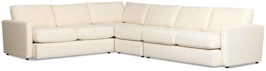 Maxwell Light Beige Fabric Medium Two-arm Sectional