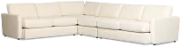 Maxwell Light Beige Fabric Medium Two-arm Sectional