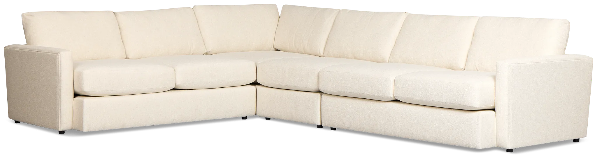 Maxwell Light Beige Fabric Medium Two-arm Sectional