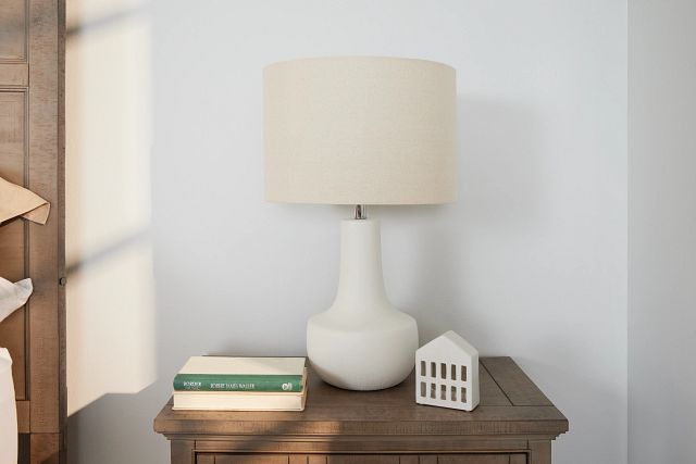 Farren White Ceramic Table Lamp