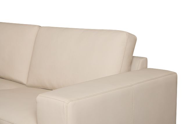 Kellan Ivory Leather Large Left Chaise Sectional