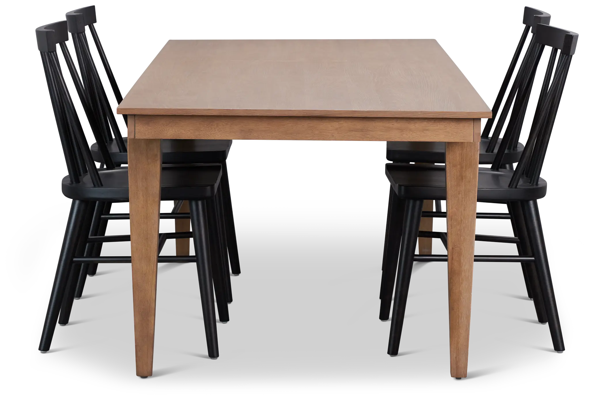 Provo Mid Tone Rect Table & 4 Wood Chairs Provo Mid Tone Rect Table & 4 Wood Chairs