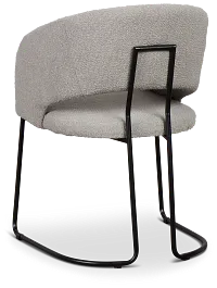 Merrick Gray Round Upholstered Side Chair