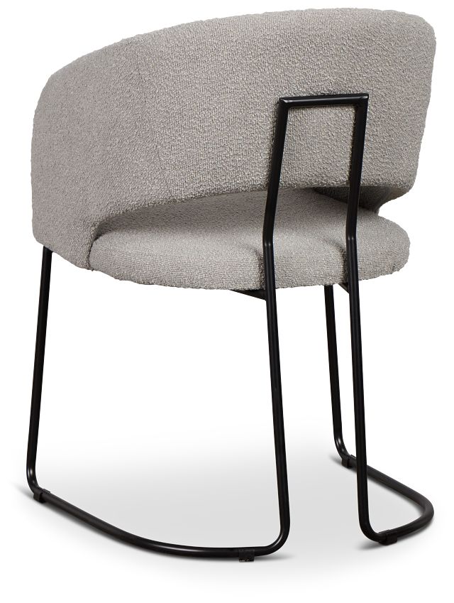 Merrick Gray Round Upholstered Side Chair